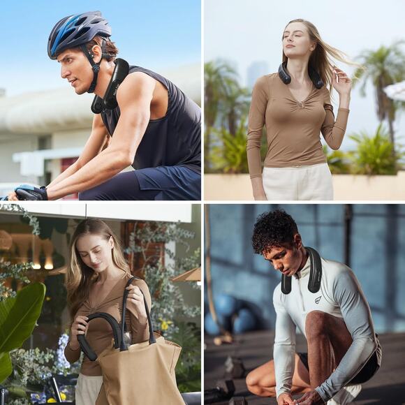 🔥Rechargeable 4 Turbo 6000mAh Portable Neck Fan 360 Cooling 3 Speed BNWT🔥 - Picture 6 of 6